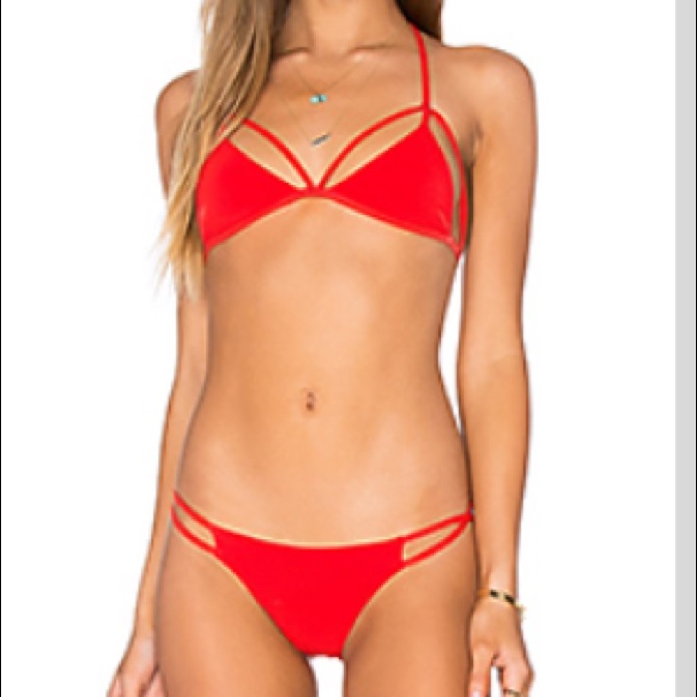 Red bathing suit